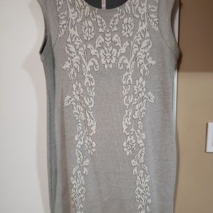 Black and white faux embossed dress